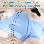 Recovery Suit for Cats After Surgery Soft Breathable Pet Bodysuit E-Collar & - Image 5