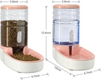 Automatic Dog Cat Feeder and Water Dispenser Gravity Food Feeder and Waterer Set - Image 2