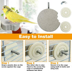 PINVNBY 4 PCS Bird Perches Calcium Parrot Perch Stand Bird Beak Grinding Stone - Image 6