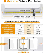 Cat Door for Window Weatherproof: Aluminum Frame Flap Pet Door Fit Window Insert - Image 5