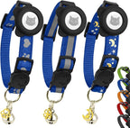 Cat Collar with AirTag Holders, Reflective Breakaway Safety Collars, Bells and by BemixPets