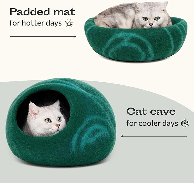 MEOWFIA Cat Cave – Premium Felt Cat Bed - Image 4