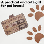 Cat Feeding Tracker-AM PM 2-Meal Wooden Fridge Magnets - Image 6