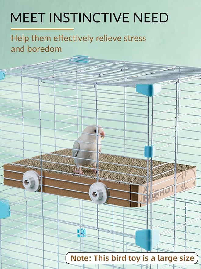 12.3 Inch Paper Bird Toys, Bird Platform, Parrot Toy, Help Birds Clean Beak - Image 3