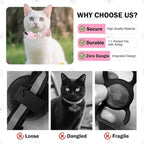 Airtag Cat Collar with Bells and Bowtie -Safety Elastic Band Kitten Collar - Image 6