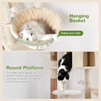 Globlazer Cat Trees and Towers for Multiple Adult Cats, 82-inch XXL Tall Cat - Image 5