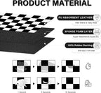 Pet Feeding Mat, Checkered Cat Bowl Mats, Quick Dry Dog Water Dispenser Mats - Image 2