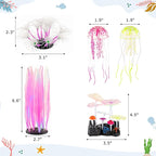 Lpraer 5 Pack Glow Aquarium Decorations Kelp Coral Mushroom Sun Flower - Image 3