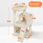 Yaheetech Cat Tree for Indoor Pets, 36in Tower Condo w/Extra Large Perch - Image 3
