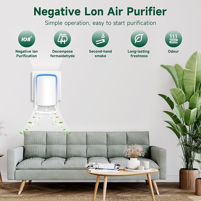 Air Ionizers for Home, Negative Ion Generator, Quiet Air Freshener for Bedroom - Image 3