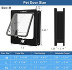 CEESC Medium Cat Door for Interior/Exterior Door, Weatherproof, Rotary 4 Way - Image 3