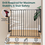 Cumbor 34" Extra Tall No Bottom Bar Baby Gate - Image 4