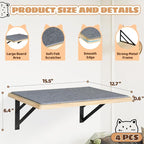 Burlywood Cat Shelves: Set of 4 Wood Cat Furniture Indoors - Image 7