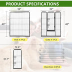 BestPet | Dog Playpen | 40 Inch, 8 Panels | Heavy Duty Metal Pet Exercise Pen | - Image 7