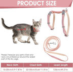 TIESOME Cat Harness and Leash Set, Adjustable Gradient Kitten Harness Escape - Image 2