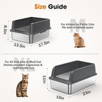 2PACK Stainless Steel Cat Litter Box - Image 5