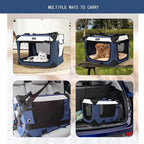 Large Cat Carrier, Collapsible Dog Travel Crate Portable Soft-Sided Pet Carrier - Image 6