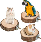 18 PCS Bird Perches Stand Toy, Natural Wood Parrot Perch Stand Bird Cage - Image 3