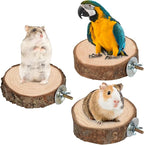 9 PCS Natural Wood Bird Perch, Wooden Parrot Perch Stand Bird Cage Branches - Image 3