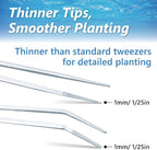 3-Piece Aquascaping Tools Set – 25cm / 9.8in Straight & Curved Long Tweezers - Image 4