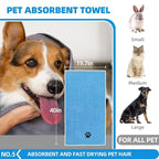 Bath Grooming Kit with Hair Brush, Towel & Scrubber Gloves - Image 6