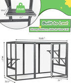 Catio Outdoor Cat Enclosure, Wooden Large Catios - Image 7