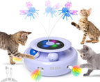 ORSDA Cat Toy, 3-in-1 Automatic Interactive Electronic Moving Ambush Feather by ORSDA