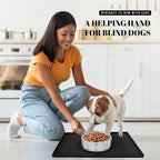 AVERYDAY 100% Waterproof Thicker Silicone Dog Food Mat, 0.63'' Raised Edge Bowl - Image 7