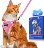Halypet Cat Harness and Leash Set Escape Proof Soft Adjustable Cat Leash by DOMoreWithYourPet