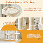 Sweetcrispy 66 inch Cat Tree Tower, Large Multi Level Cat Climbing Tower - Image 5