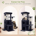 Globlazer Cat Tree Tower for Indoor Cats, 50-inch Adult Cat Tree House for - Image 2