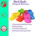 Bonka Bird Toys 2183 Pk6 Mini Sandal Foot Beak Chew Throw Parrot Parakeet - Image 4
