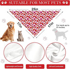 Valentines Dog Bandana Reversible Triangle Bibs Scarf Mother's Day Bandanas - Image 7