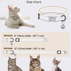 Leather Cat Collar with Buckle and Removable Bell - Image 3
