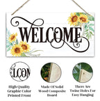 Welcome Sign for Front Door, Welcome Decor Wooden Hanging Sign for Wall Decor - Image 3