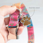 Paw Shape Dog ID Tag Stainless Steel Custom Laser Engraved, Cute Bling Glitter - Image 9