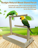Small Bird Training Stand Portable Tabletop Birds Perch Desktop Platform - Image 3