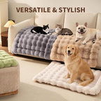 Self-Warming Dog Bed, Plush Faux Fur Mat - Image 6
