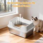 Stainless Steel Litter Box, XL Enclosed Cat Litter Boxes - Image 6