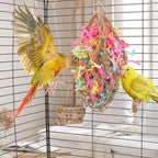 Wontee Bird Jute Paper Strips Parrot Mesh Bag Hanging Chewing Toy - Image 2