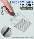 Cat Litter Scoop with Holder, Solid and Durable Metal Litter Scoop, Stainless - Image 5
