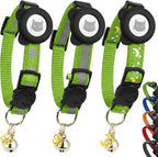 Cat Collar with AirTag Holders, Reflective Breakaway Safety Collars, Bells and by BemixPets