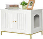 Homhedy Cat Litter Box Enclosure, Cat Washroom Furniture by Homhedy