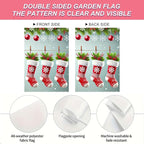Christmas Garden Flag Three Stockings Winter Garden Flag 12x18 Inch Double - Image 4
