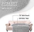 Calming Dogs/Cats Bed Mats, Dog Pad Washable Removable Couch Cover, Plush Long - Image 6