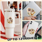 Custom Pet Face Photo Name Floral Sticker Personalized Text Image Animal Flower - Image 3