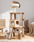 61" Modern Cat Tree Tower for Indoor Cats, Luxury Climbing Tower - Image 8