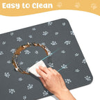Dog Food Mat, Diatom Ooze Cat Water Mats Non Slip - Image 2