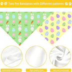 Easter Dog Bandana, 2 Pack Adjustable Holiday Party Birthday Pets Rabbit Easter - Image 6