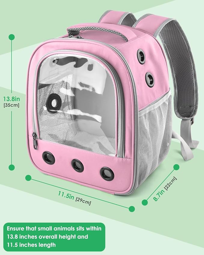 Guinea Pig Carrier Backpack, Portable Rabbit Travel Carring Bag - Image 2
